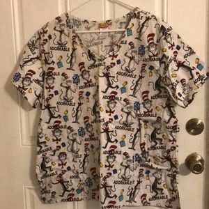 Dr. Seuss Scrub Top